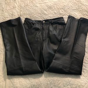 Black leather pants